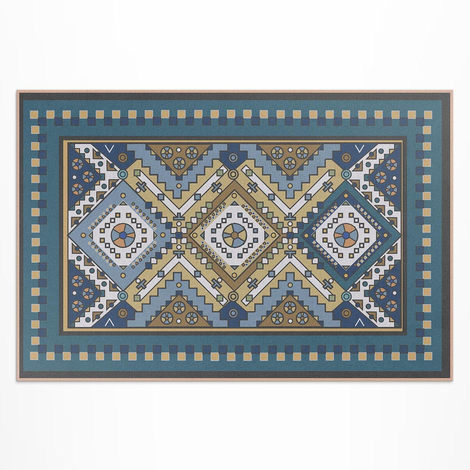 Wallfluent Teppich Dunkelblau 120x180 cm