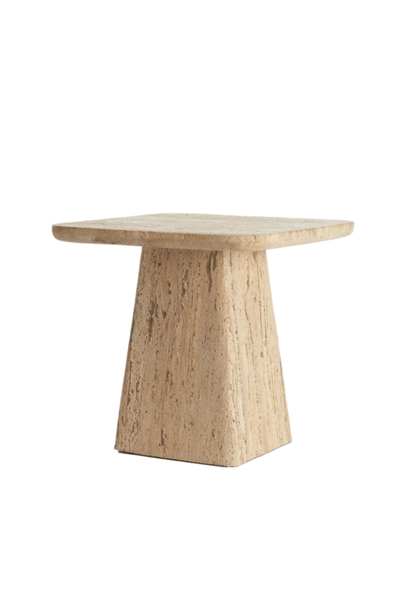 BEISTELLTISCH Kepami Braun 45/45/42 cm - Braun, Stein (45/45/42cm) - Light & Living