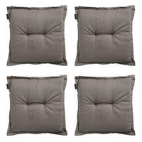 SITZKISSEN Rippe 50/50 cm 4er-Set - Pink, Textil (50/5/50cm) - Madison