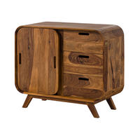 SIDEBOARD Sheesham 90x40x75 hellbraun lackiert MAILAND #100 - Braun, Holz (90/75/40cm) - Massivmoebel24