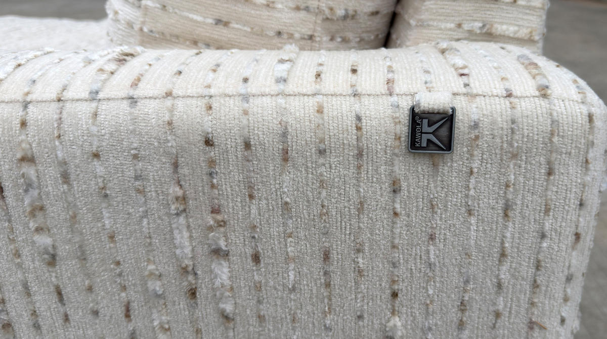 SOFA MARLIN Beige Bouclé - Beige/Schwarz, Kunststoff/Textil (262/80/100cm) - KAWOLA