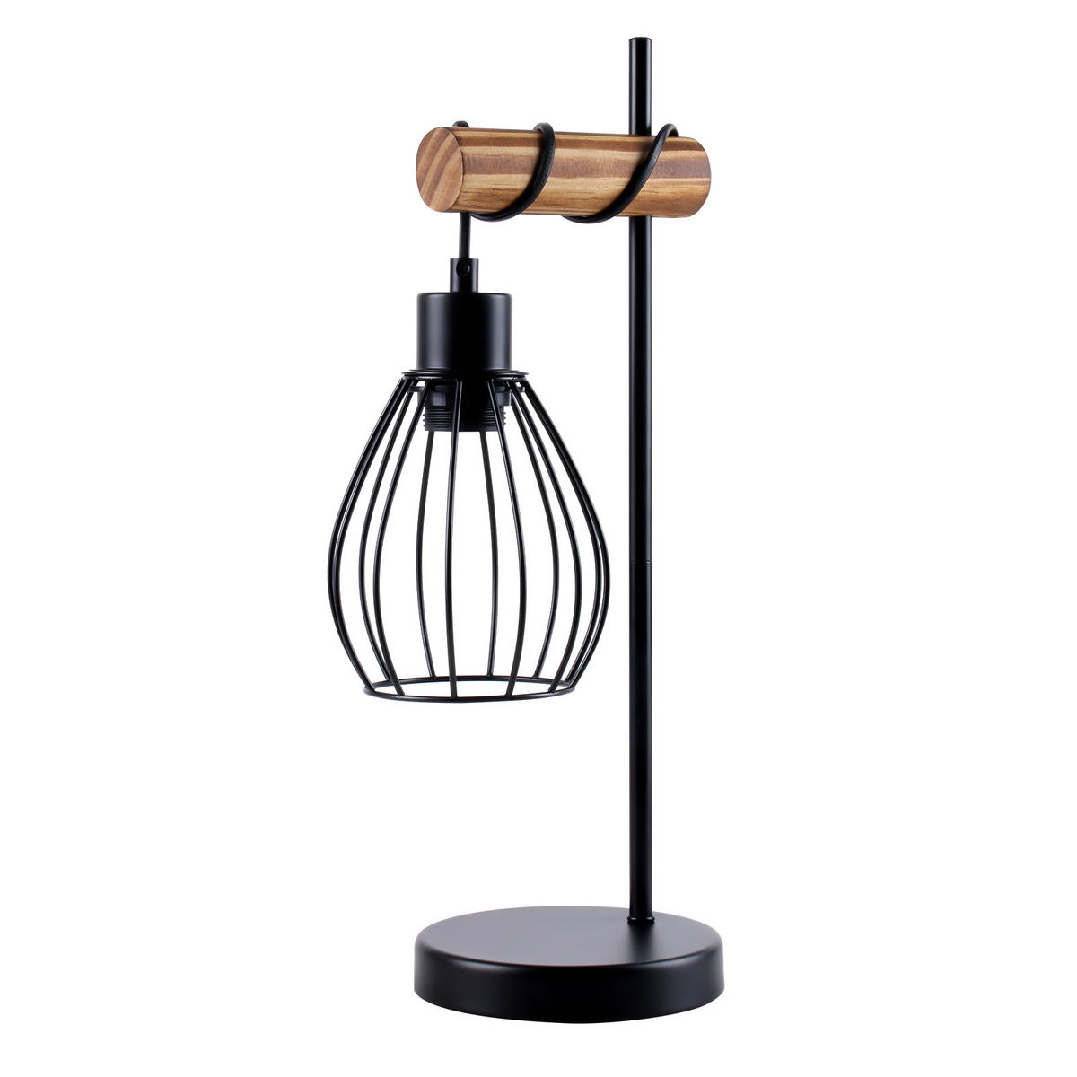 TISCHLEUCHTE Blinkio Schwarz 15/46/15 cm - Schwarz, Metall (15/15/46cm) - ZMH