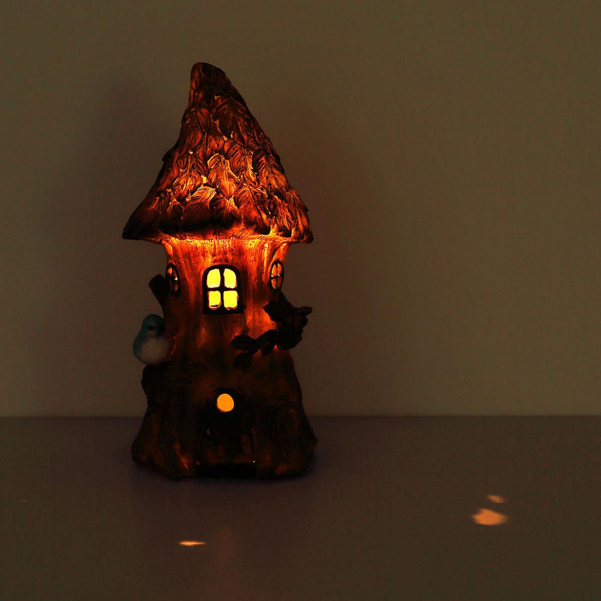 LED AUSSENLEUCHTE Baumstamm Braun - Braun, Kunststoff (11.5/10/23cm) - Globo Lighting