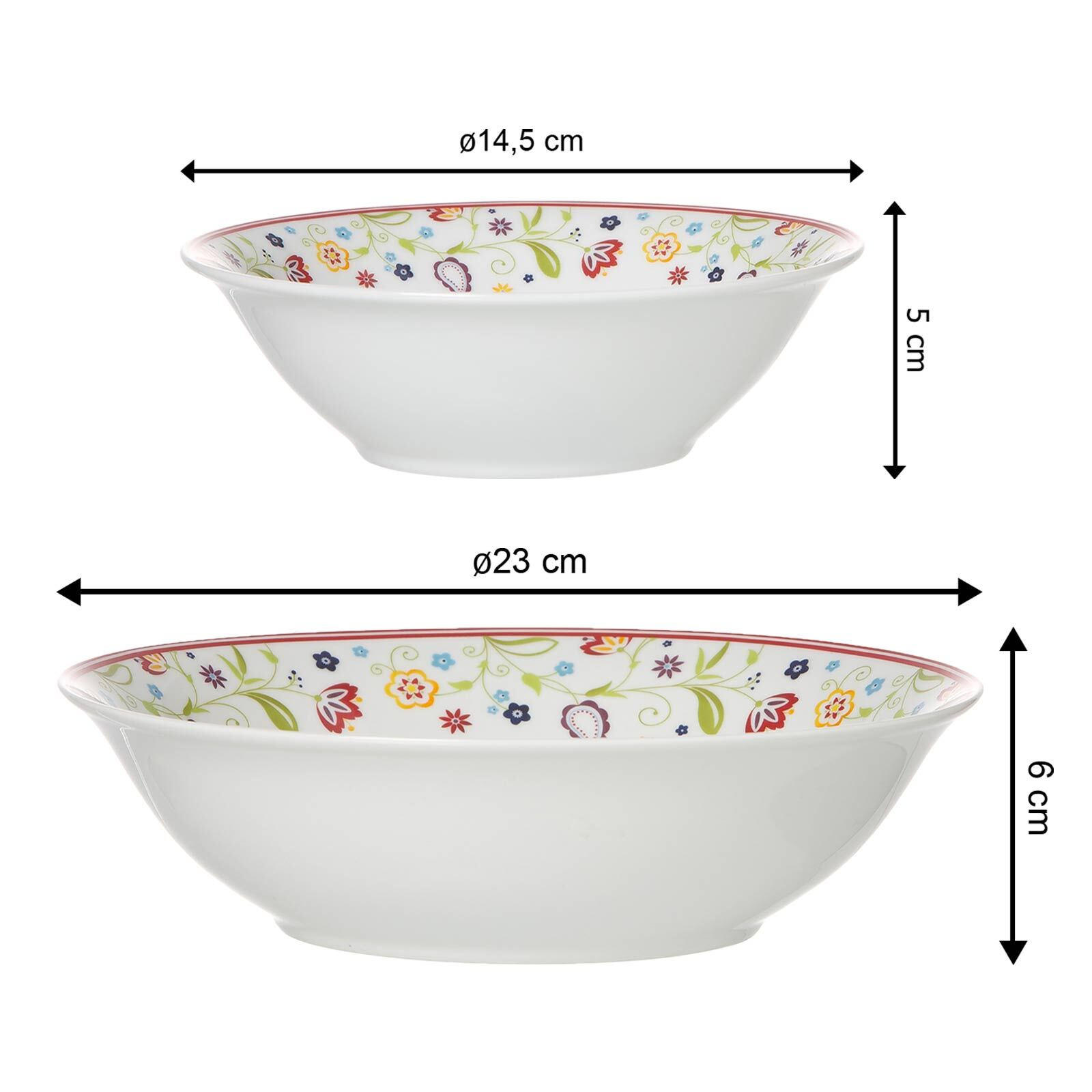 SALATSCHALEN SET Shanti bunt - Multicolor, Keramik (1cm) - Ritzenhoff Breker