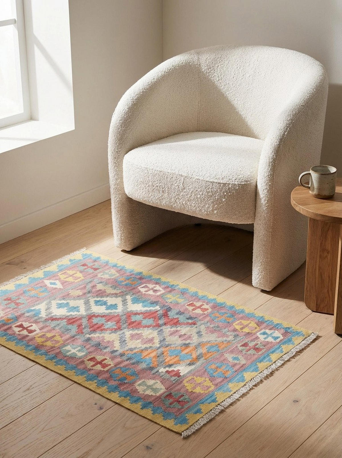 HANDWEBTEPPICH Gashgai Kelim Grau, Bunt 125/85 cm Schurwolle - Multicolor, Textil (85/125cm) - Looma