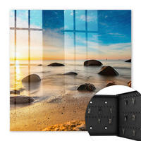 SCHLÜSSELBOX Schwarz 30x30 cm- Türöffnung nach rechts - Westküste - Blau, Metall (30/30/5cm) - TULUP