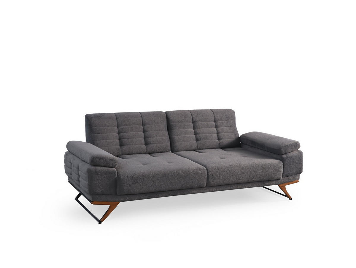 SOFA New Oase 2-Sitzer Webstoff Beige - Beige, Textil/Metall (195/89/98cm)