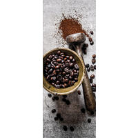 GLASBILD 30x80 cm Küche Kaffee grau - Anthrazit, Glas (30/80cm) - artissimo