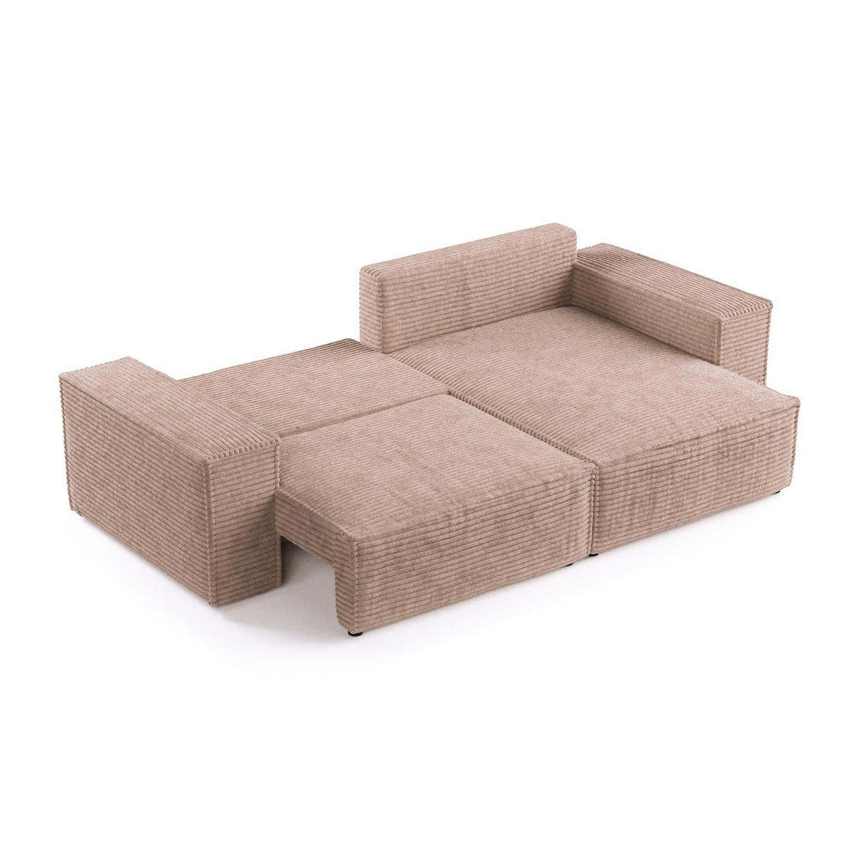 ROHOVÁ SEDAČKA SENSO, textil, Béžová - černá/béžová, dřevo/kompozitní dřevo (255/148cm) - AltaBeds