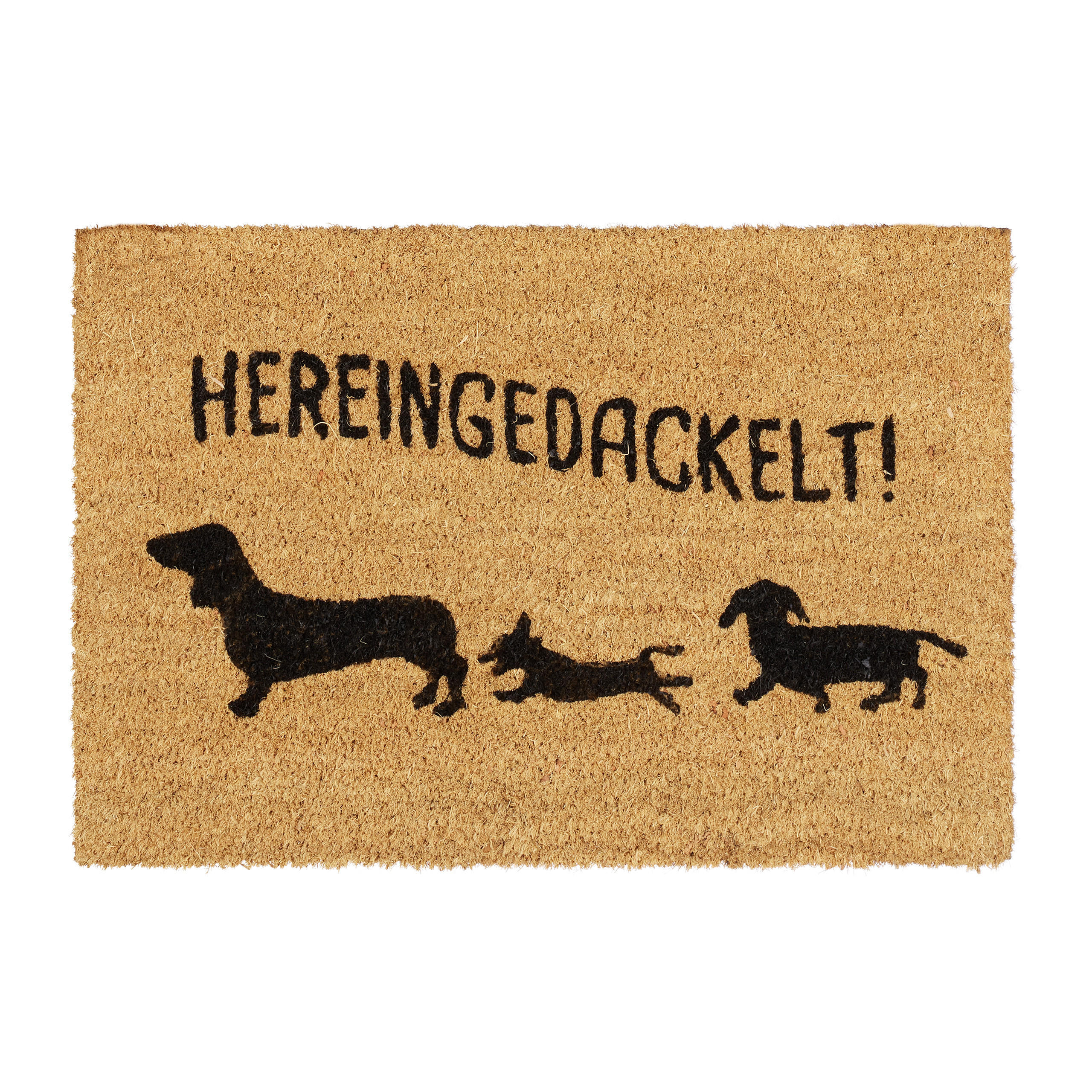 FUSSMATTE - Hellbraun, Kunststoff/Textil (60/40cm) - Relaxdays