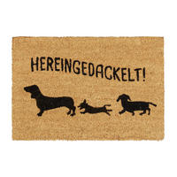 FUSSMATTE - Hellbraun, Kunststoff/Textil (60/40cm) - Relaxdays
