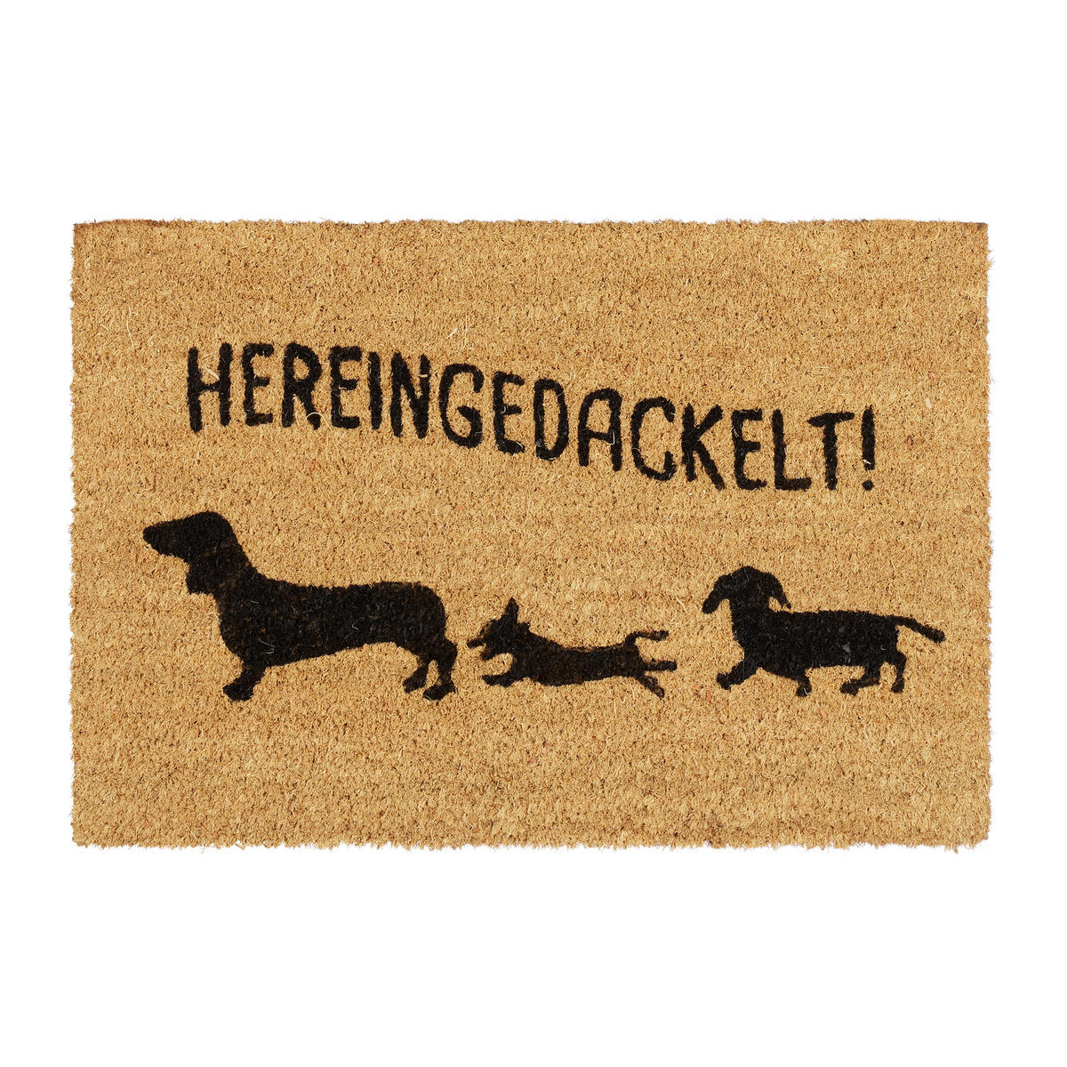 FUSSMATTE - Hellbraun, Kunststoff/Textil (60/40cm) - Relaxdays