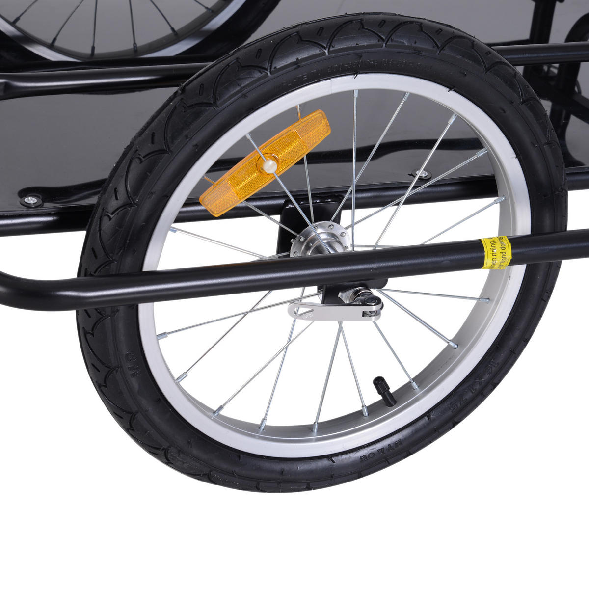 FAHRRADANHÄNGER DE-18136 klappbar, 70 L Ladevolumen Schwarz - Schwarz, Metall (715/77/155cm) - ComfortXL