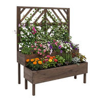 TRUHLÍK - tmavě hnědá, dřevo (109/135/62cm) - Relaxdays