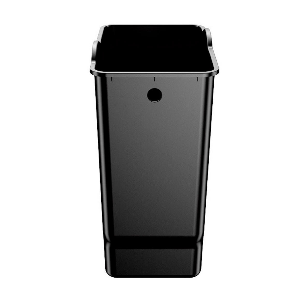 MÜLLEIMER Rechteckiger Aus Gebürstetem Edelstahl 15 Liter 42 x 21,7 x 38,2 cm Silber - Silberfarben, Metall (21.7/41.9/38.2cm) - PROREGAL
