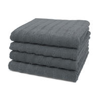 HANDTÜCHER, 4er-Set, 50x100 cm, 100% Baumwolle, Grau - Graphitfarben, Textil (50/100cm) - Zollner