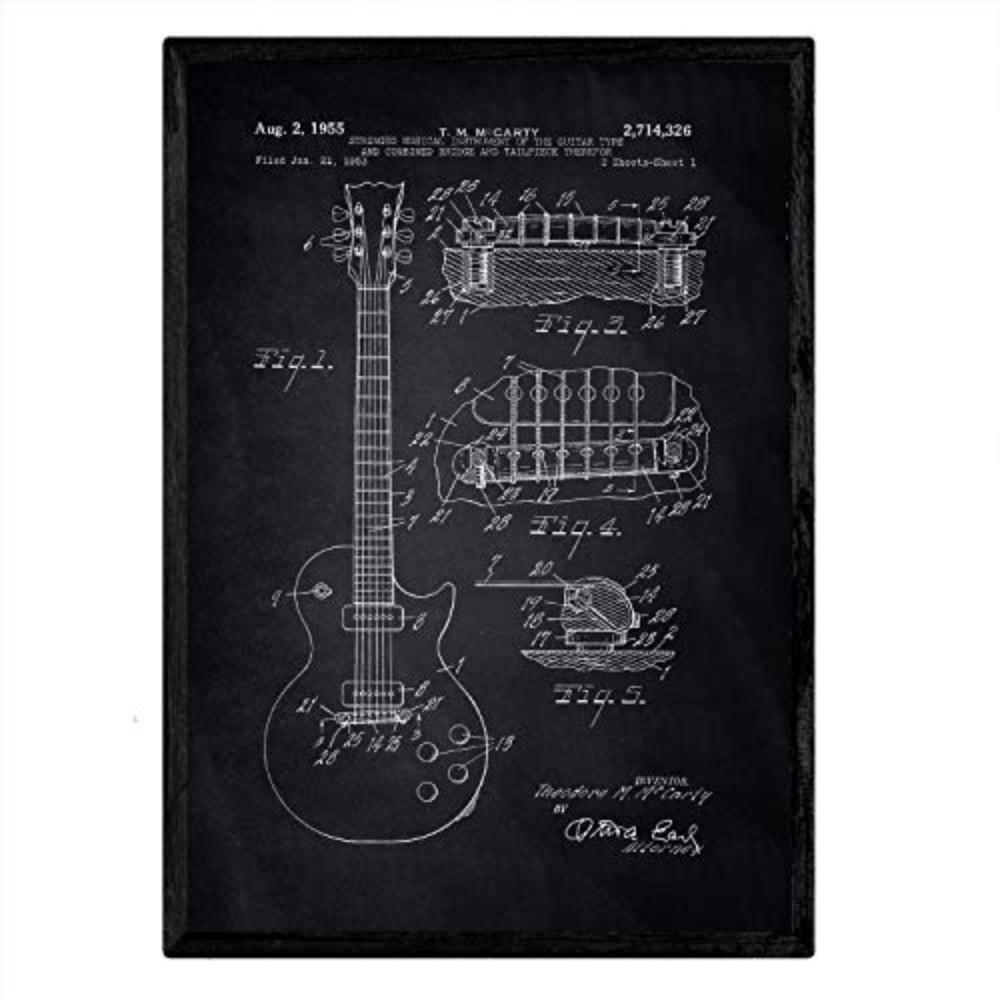 POSTER Gitarre Patent A3 Rahmenlos - Klar, Papier (29.7/5/42cm) - Nacnic