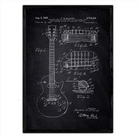 POSTER Gitarre Patent A3 Rahmenlos - Klar, Papier (29.7/5/42cm) - Nacnic