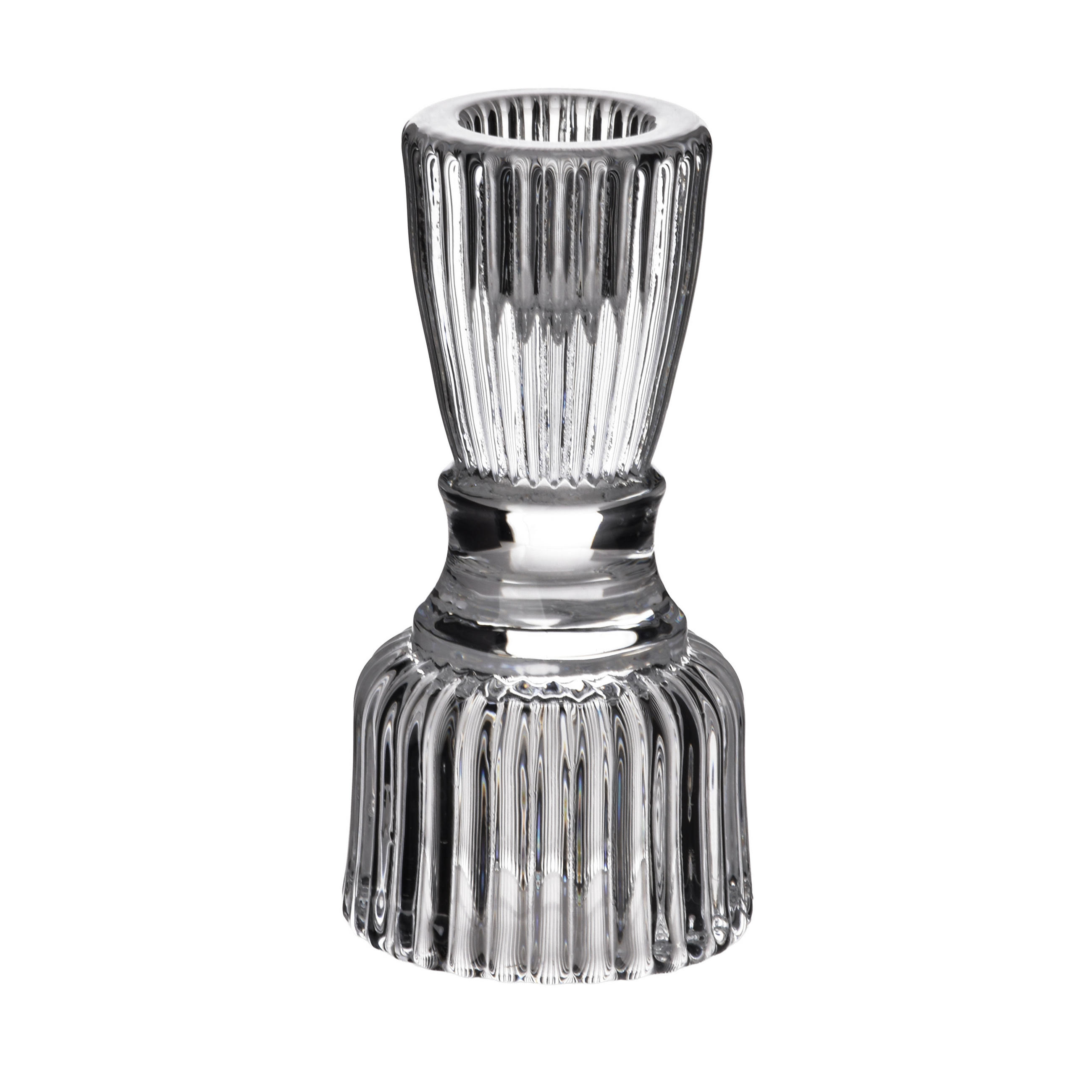 KERZENHALTER Patricia Transparent 5/5/10 cm Glas - Transparent, Glas (5/10/5cm) - Mondex