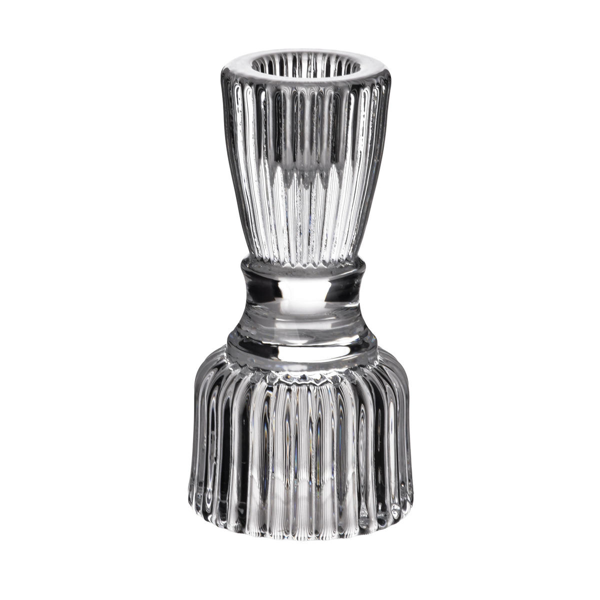KERZENHALTER Patricia Transparent 5/5/10 cm Glas - Transparent, Glas (5/10/5cm) - Mondex