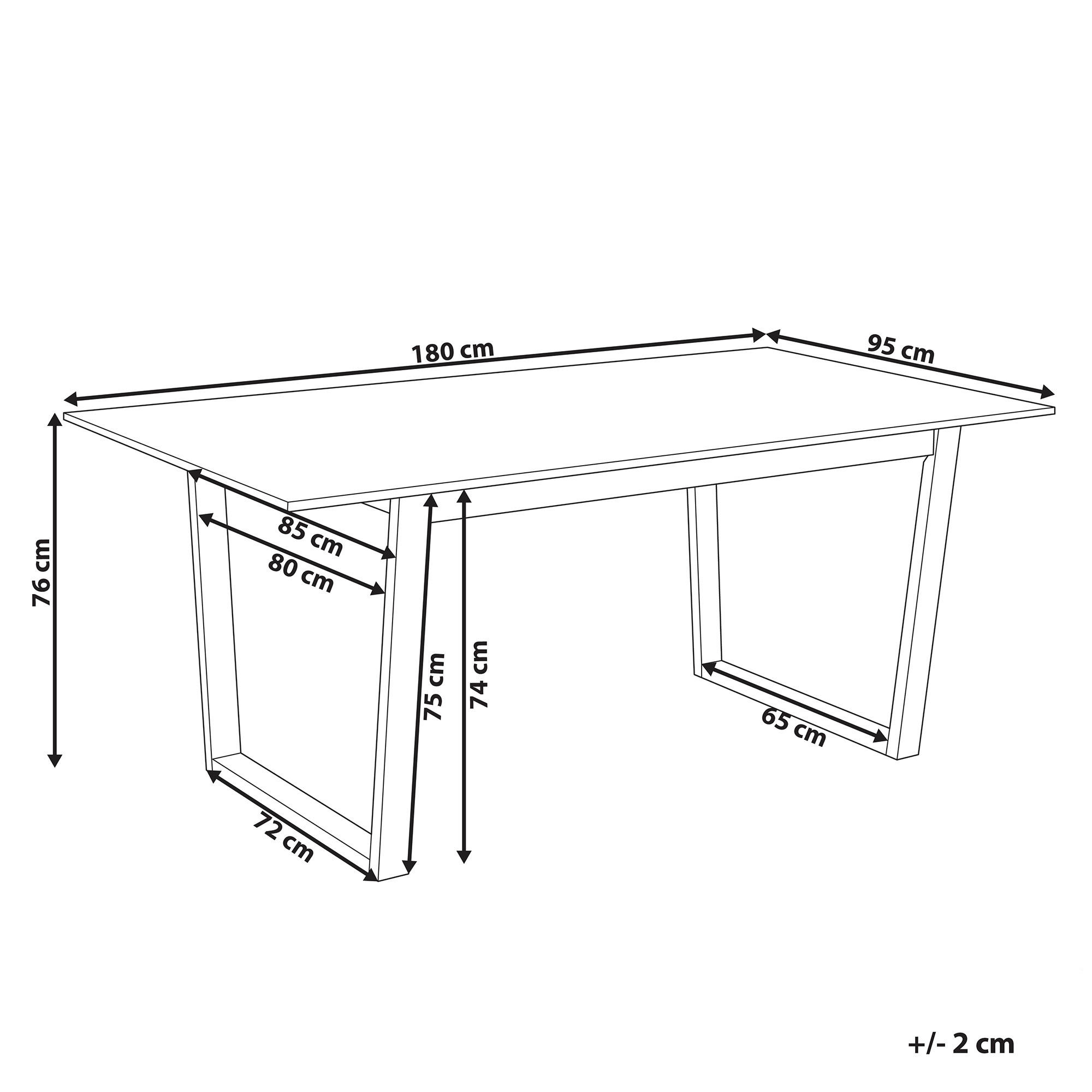 Thumbnail - Beliani Esstisch, Hellbraun, Holzwerkstoff, 6-Sitzer, Quadratisch, 95x76x180 cm, Esszimmer, Tische, Esstische