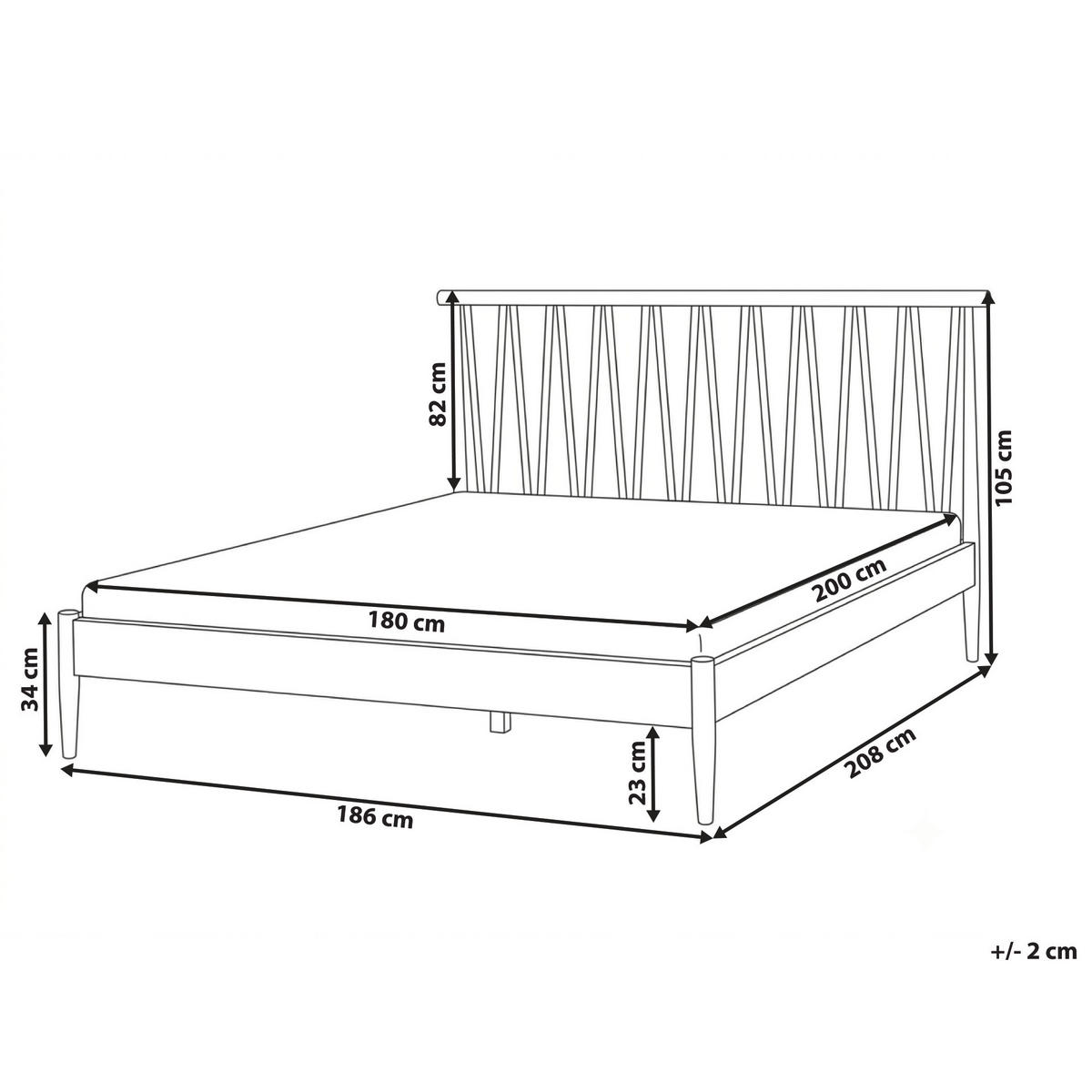 BETT mit Lattenrost 180/200 Kiefernholz Hellbraun Urdos - Hellbraun, Holz (180/200cm) - Beliani