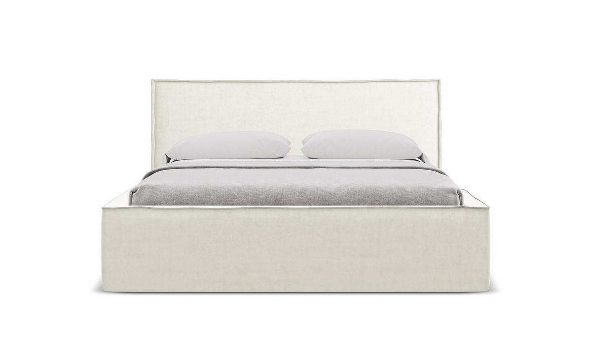 POLSTERBETT mit Bettkasten und Lattenrost 180x228 Beige - Beige/Creme, Kunststoff/Textil (160/200cm) - Makamii