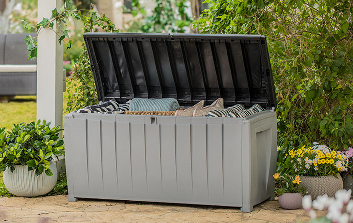 AUFLAGENBOX Novel - Grau, Kunststoff (55/62.5/124cm) - Keter