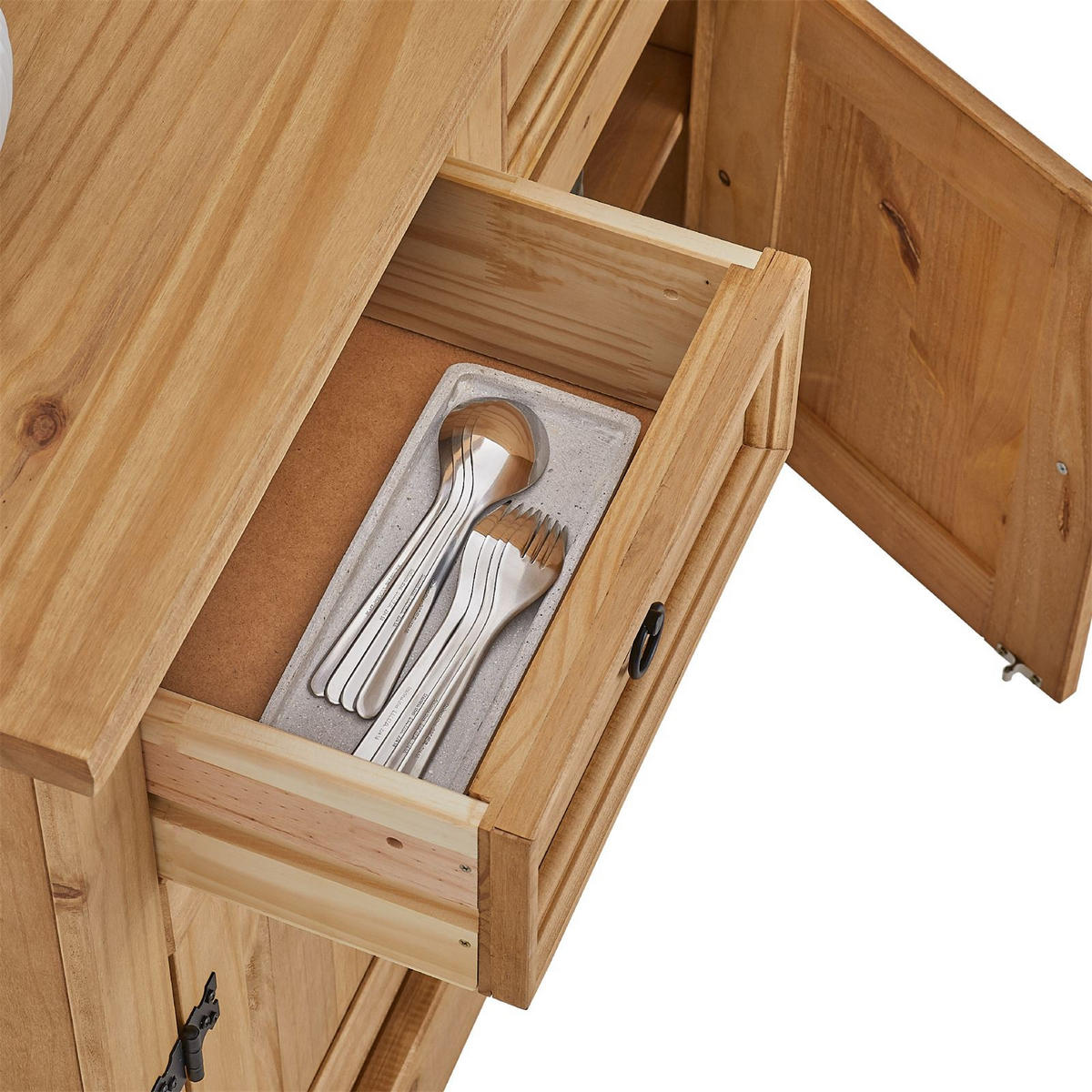 ANRICHTE SALSA - Naturfarben, Holz (92/84/44cm) - CARO-Möbel