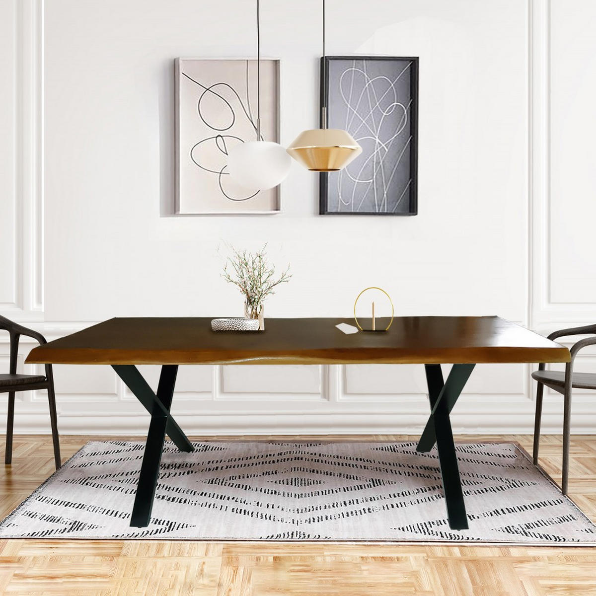 ESSTISCH FARO / 200X90CM - 10 PERSONEN - MANGOHOLZ MASSIV - Braun, Holz (200/90/75cm) - Weber Industries