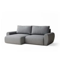 ECKSOFA MIT SCHLAFFUNKTION Numba Grau Webstoff - Schwarz/Grau, Holz/Holzwerkstoff (253/153cm) - Maison de Reve