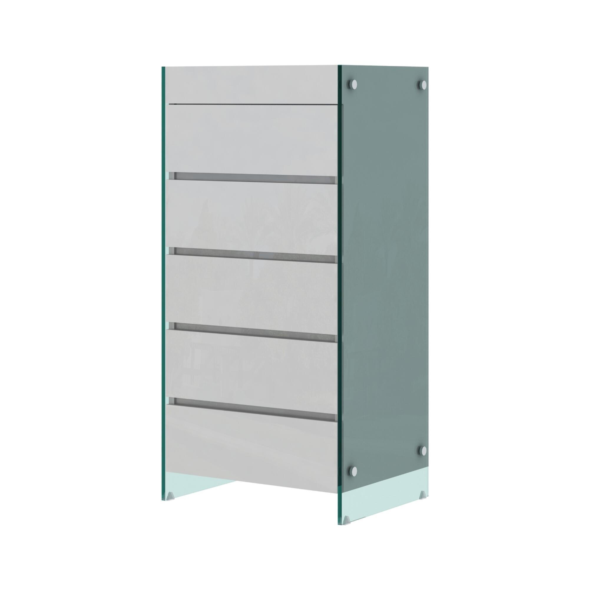 KOMMODE SOHO Grau 59x45x117 cm - Grau, Holzwerkstoff (59/117/45cm) - FURNLUX