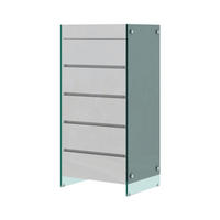 KOMMODE SOHO Grau 59x45x117 cm - Grau, Holzwerkstoff (59/117/45cm) - FURNLUX