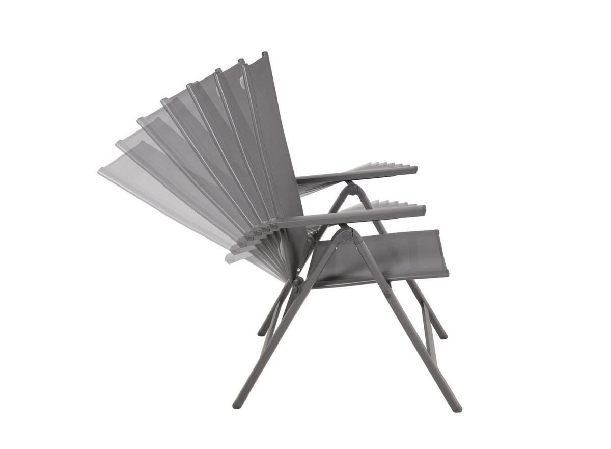 GARTEN-SITZGRUPPE Ute 5-teilig Gartenmöbel-Set - Anthrazit, Kunststoff - DELUKE