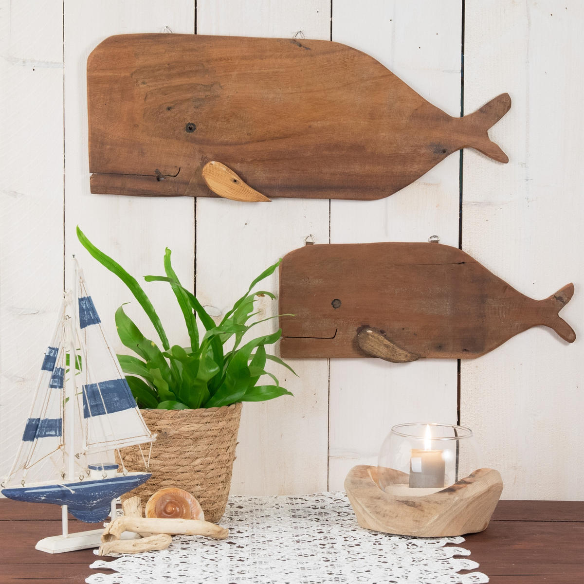 WANDDEKO Wal Jona 35 Massivholz naturfarben - Naturfarben, Holz (35/15.5/1.2cm) - CREEDWOOD