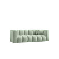 SOFA 3-Sitzer Modulares, Velvet-Stoff Riviera, Mintz, GRAND - Mintgrün, Holz (230/70/89cm) - Kaiser Möbel