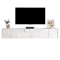 TV Lowboard 170 cm, 3 Türen, 2 Schubladen, Weiß - Weiß, Holz (170/30/30cm)