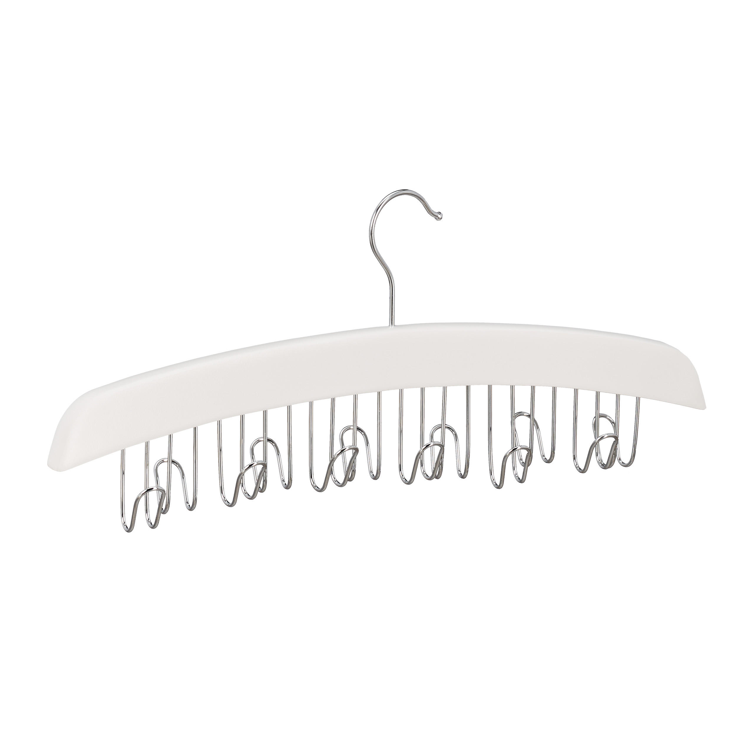 DRŽIAK pásu - biela, kov/drevo (43/17.5/5.5cm) - Relaxdays