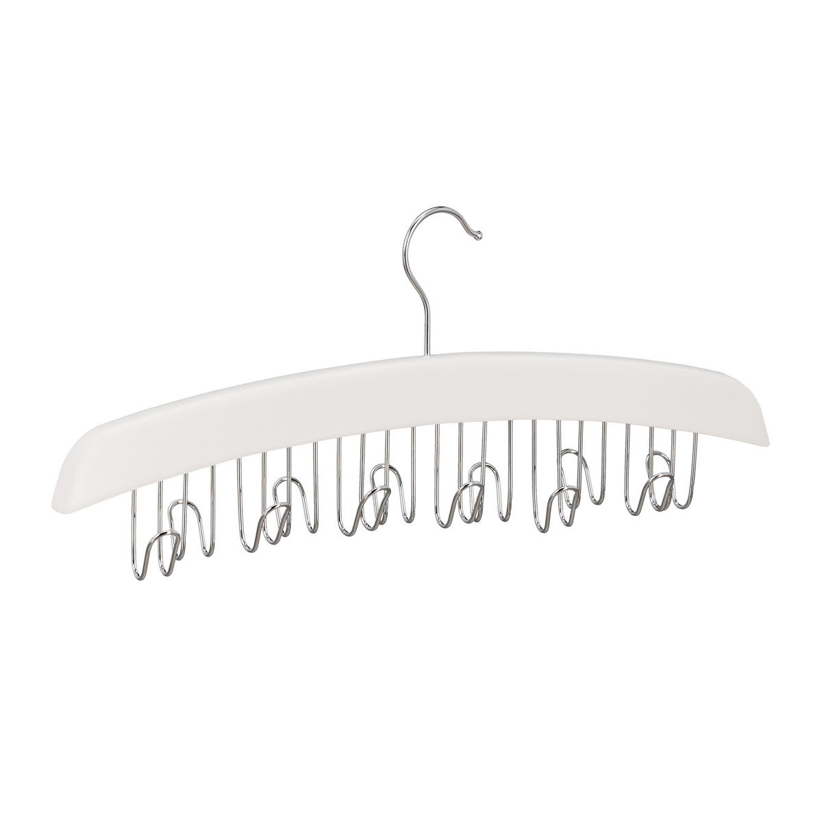 DRŽIAK pásu - biela, kov/drevo (43/17.5/5.5cm) - Relaxdays