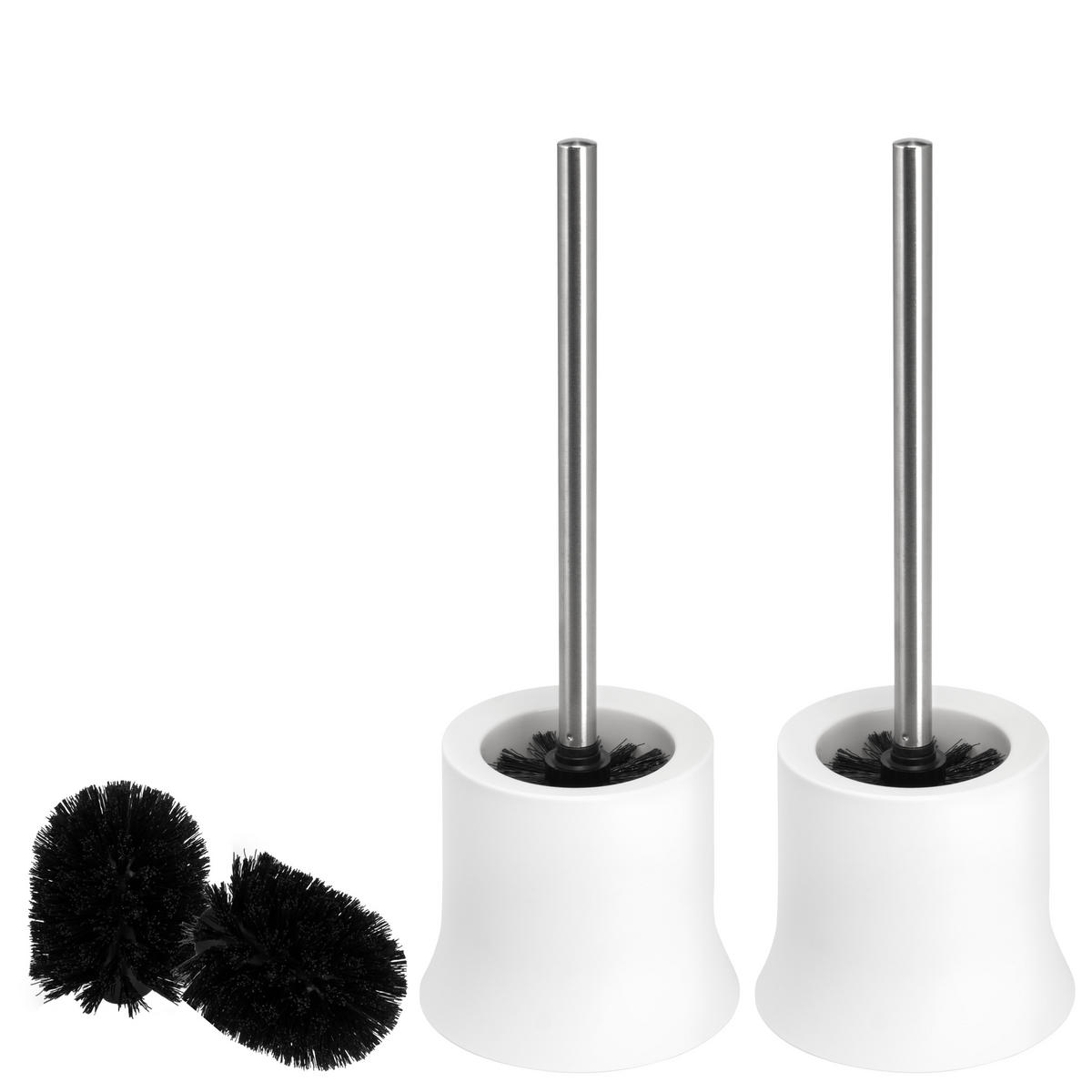 WC-BÜRSTE 2er Set, weiß - Weiß, Kunststoff (13.7/37.5/13.7cm) - bremermann