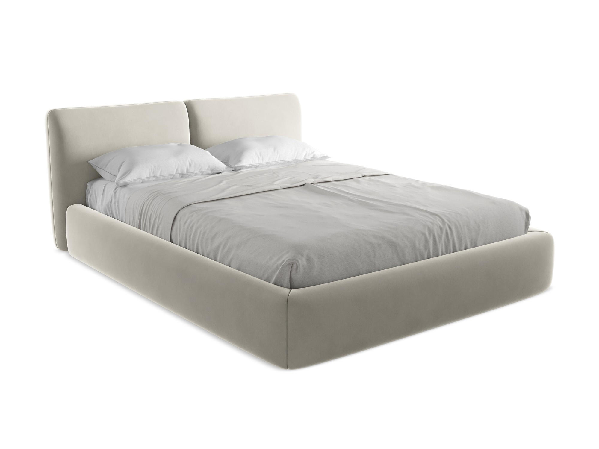 POLSTERBETT mit Bettkasten und Lattenrost 180x228 Creme - Perlmutt/Creme, Kunststoff/Textil (160/200cm) - Makamii