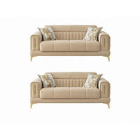 SITZGARNITUR Arica, Beige Stellvariante 2+2 - Beige, Holzwerkstoff/Kunststoff (180/80/95cm)