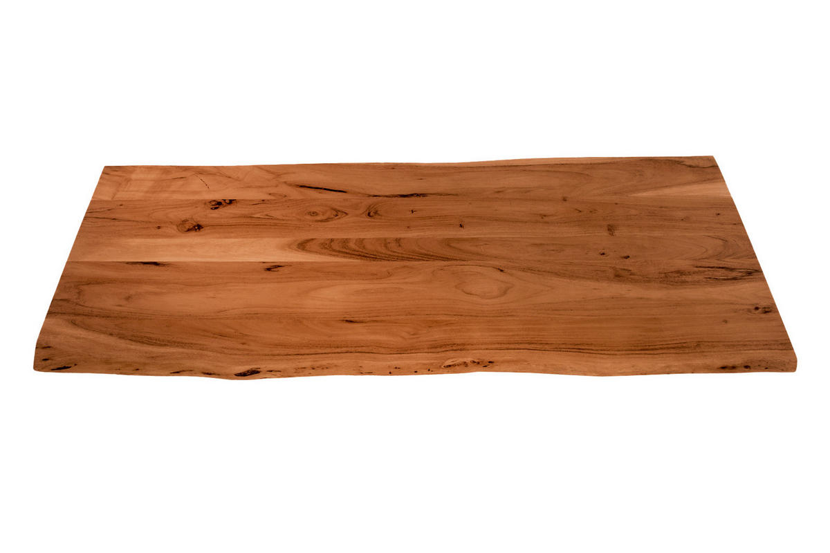 TISCHPLATTE CURT - Braun/Naturfarben, Akazienholz/Holz (60/120/3cm) - SAM