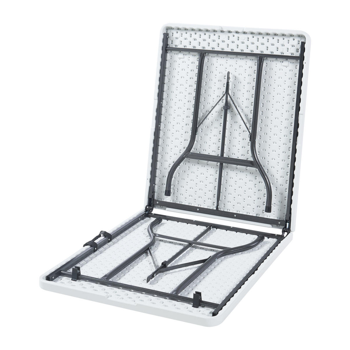 KLAPPTISCH Ljusnarsberg - Weiß, Kunststoff/Metall (180/75/72cm) - [en.casa]