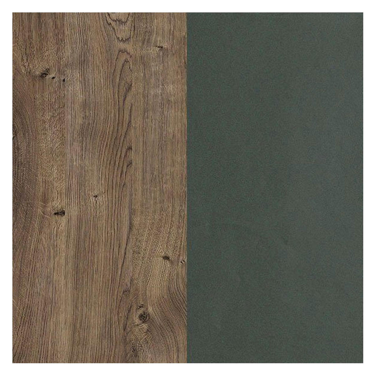 HIGHBOARD Elda Grün / Eiche Lefkas 126 / 42 / 138 cm - Grün, Holz/Holzwerkstoff (126/138/42cm) - Feldmann-Wohnen