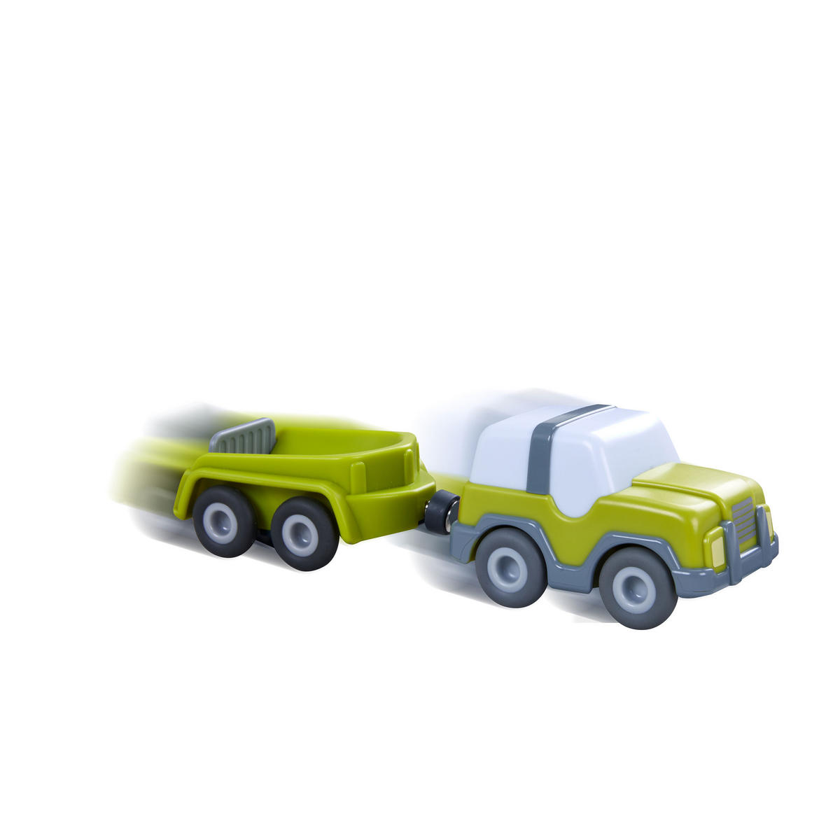 SPIELZEUGAUTO Kullerbü - Geländwagen mit Anhänger, ab 2 Jahren - Multicolor, Kunststoff (12/21cm) - Haba
