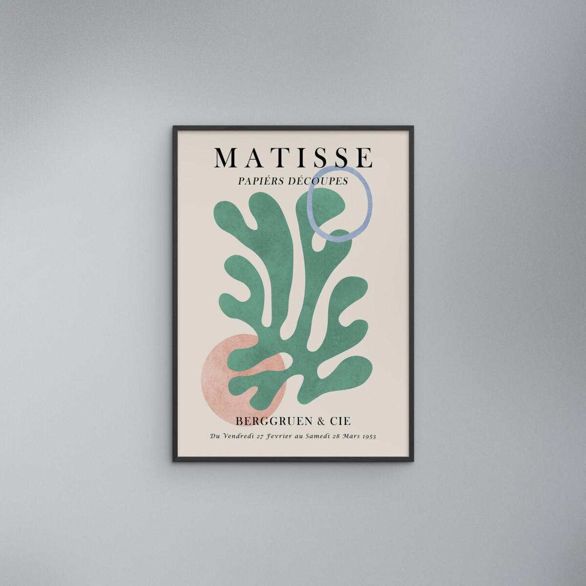 POSTER mit Rahmen Vitor Costa - Matisse floral Poster 6 - Multicolor/Schwarz, Holz/Papier (30/40cm) - Poster&Frame