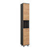 HOCHSCHRANK Ilias Anthrazit/Goldkraft Eiche 30.2 x 190 cm mit 2 Türen - Honigeiche/Anthrazit, Holzwerkstoff (30.2/190/30cm) - Vicco