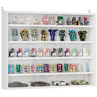 VITRINE DE-15497 4 höhenverstellbare Böden + 2 Schiebetüren Weiß - Weiß, Holzwerkstoff (24.13/152.4/203.2cm) - ComfortXL
