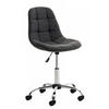 DREHSTUHL Stoff dunkelgrau - Chromfarben/Dunkelgrau, Textil/Metall (55/79/55cm) - CLP